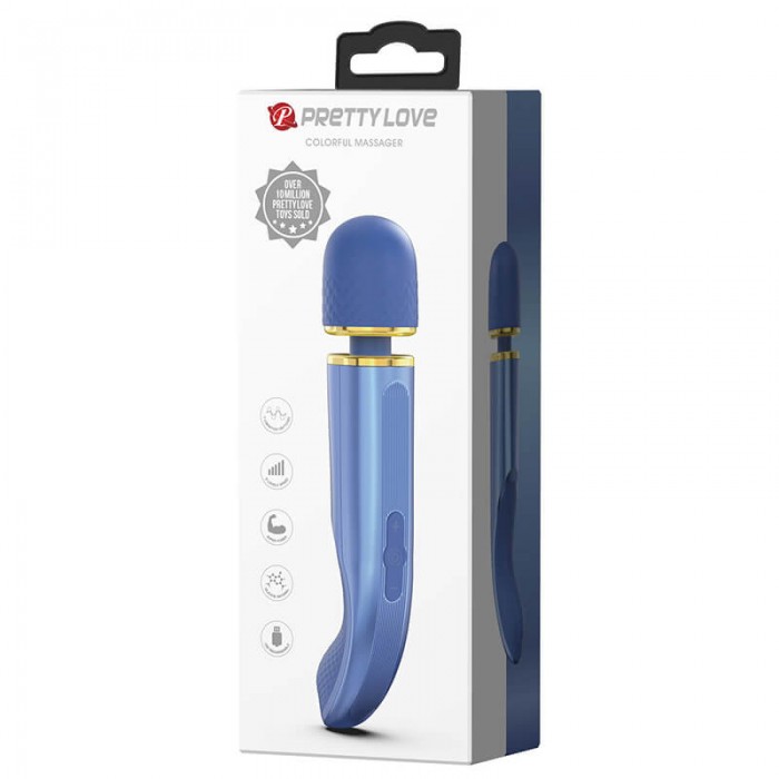 PRETTY LOVE - Colorful Powerful AV Wand (Chargeable - Blue)
