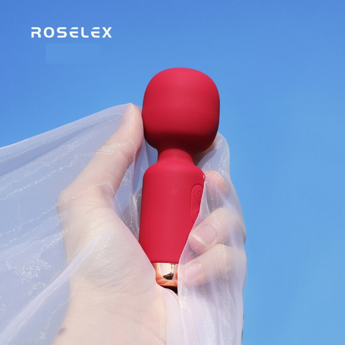 ROSELEX - Mini Wand Av Vibrator (Chargeable - Red)