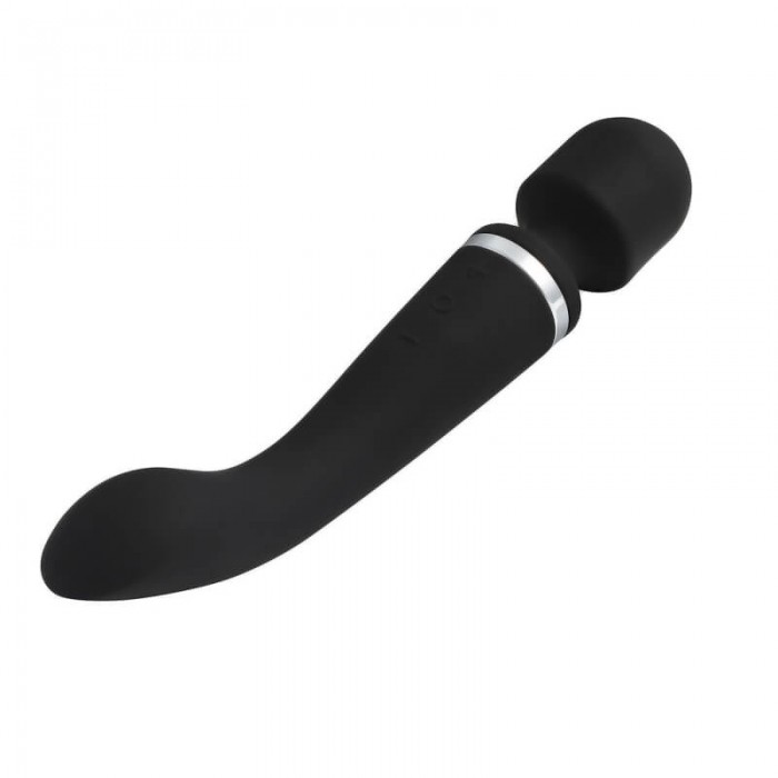 LODI - Dual Head AV Wand Vibrator (Chargeable - Black)