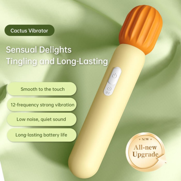 CHUCHEN - Cactus Vibrator AV Wand (Chargeable - Yellow) CHUCHEN - Cactus Vibrator AV Wand (Chargeable - Yellow)