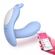 HK LETEN Baby Rabbit Series Wearable Butterfly Heating Dual Vibrator Smart APP Model (Chargeable - Blue) HK LETEN Baby Rabbit Series Wearable Butterfly Heating Dual Vibrator Smart APP Model (Chargeable - Blue)