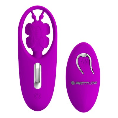 PRETTY LOVE - Dancing Butterfly Wireless Remote-Controlled Vibration Wearable (Chargeable - Purple) 