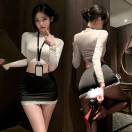 FEE ET MOI - Office Seduction Desire Secretary Set (White - Black) FEE ET MOI - Office Seduction Desire Secretary Set (White - Black)