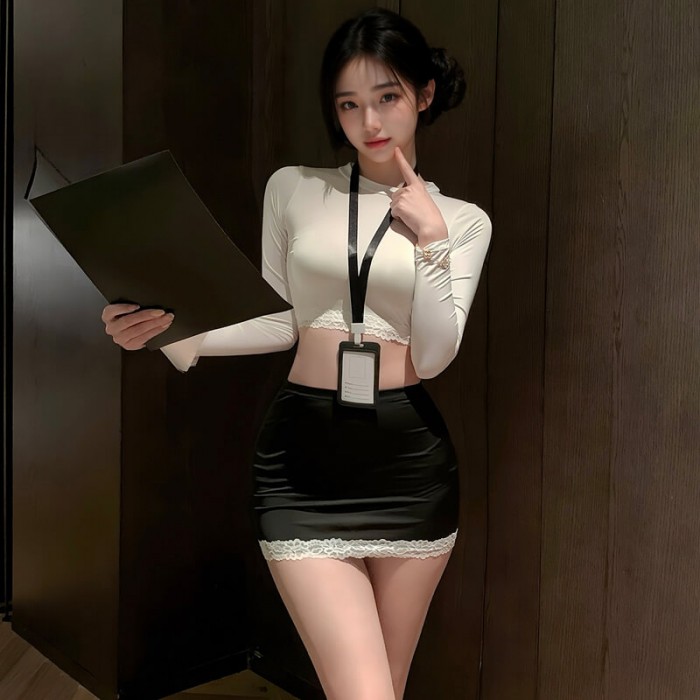 FEE ET MOI - Office Seduction Desire Secretary Set (White - Black) FEE ET MOI - Office Seduction Desire Secretary Set (White - Black)
