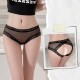 FEE ET MOI - Lace Sheer Open-Crotch Panties (Black) FEE ET MOI - Lace Sheer Open-Crotch Panties (Black)