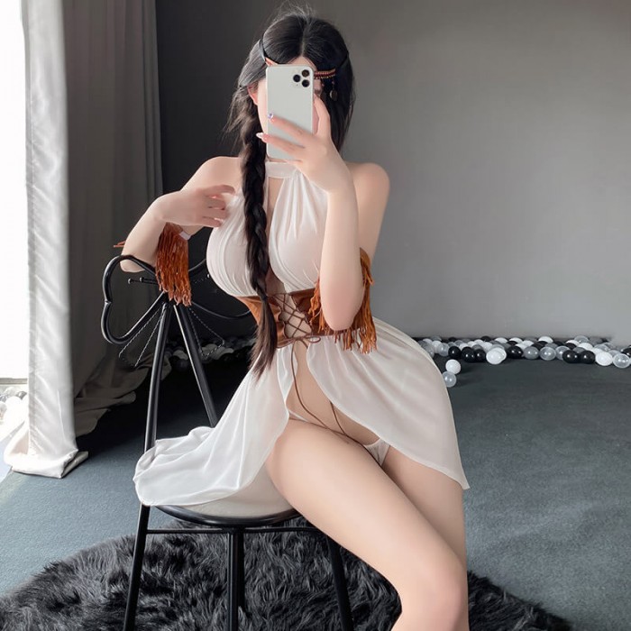 FEE ET MOI - Sexy Western Cowgirl Dress (White) FEE ET MOI - Sexy Western Cowgirl Dress (White)