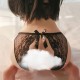 FEE ET MOI - Floral Lace Open-Crotch Women Panties (Black) FEE ET MOI - Floral Lace Open-Crotch Women Panties (Black)
