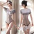 FEE ET MOI Sexy Seethrough Sailor Body Stockings (Grey)