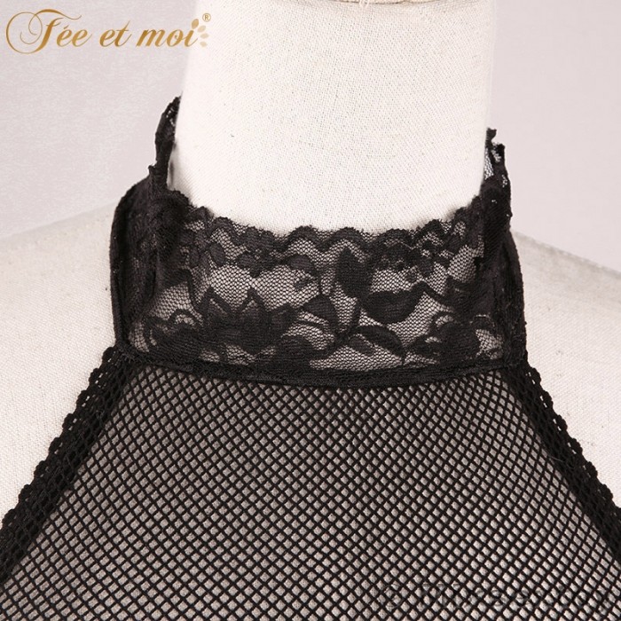 FEE ET MOI Sexy Seethrough Opened Body Stockings (Black) FEE ET MOI Sexy Seethrough Opened Body Stockings (Black)