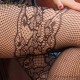 FEE ET MOI Sexy Seethrough Opened Body Stockings (Black)