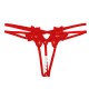 FEE ET MOI - Beaded Floral Open-Crotch Panties Bikini (Red) FEE ET MOI - Beaded Floral Open-Crotch Panties Bikini (Red)