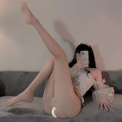 FEE ET MOI - Open-Crotch Ultra-Thin Pantyhose (Skin Color) FEE ET MOI - Open-Crotch Ultra-Thin Pantyhose (Skin Color)