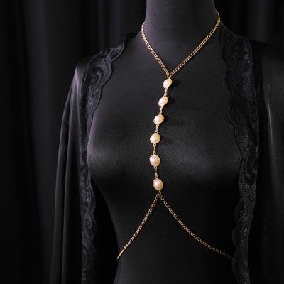 MizzZee - LuxePearl Adjustable Body Chain (Gold)