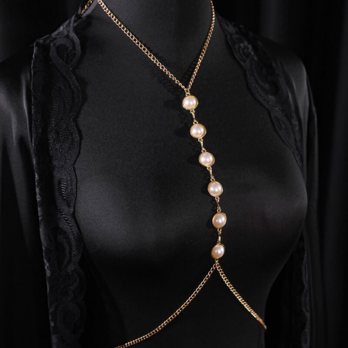 MizzZee - LuxePearl Adjustable Body Chain (Gold) MizzZee - LuxePearl Adjustable Body Chain (Gold)