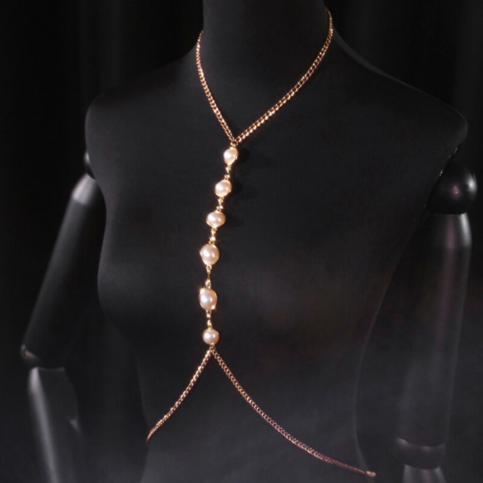 MizzZee - LuxePearl Adjustable Body Chain (Gold) MizzZee - LuxePearl Adjustable Body Chain (Gold)