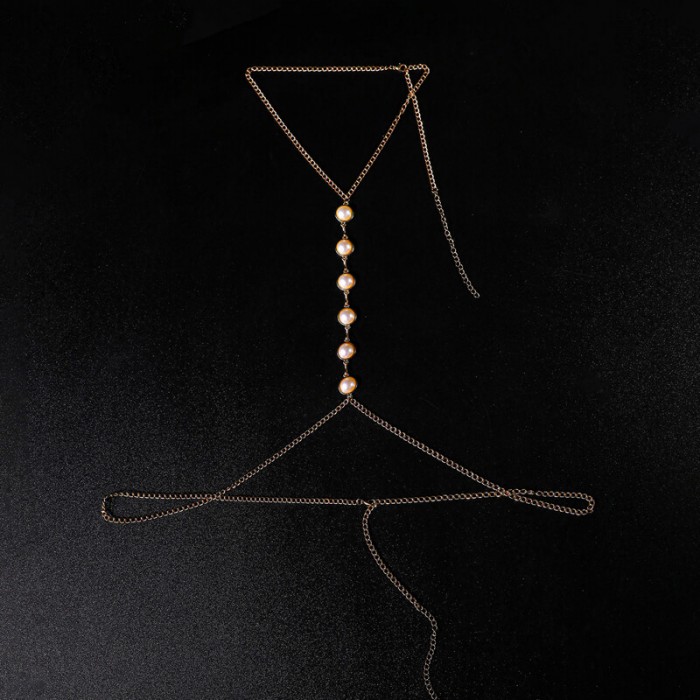 MizzZee - LuxePearl Adjustable Body Chain (Gold) MizzZee - LuxePearl Adjustable Body Chain (Gold)