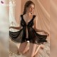 FEE ET MOI Seethrough Body Lace Up Sleepwear Dress (Black) FEE ET MOI Seethrough Body Lace Up Sleepwear Dress (Black)