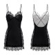 FEE ET MOI Sexy Backless Lace Up Nightdress (Black) FEE ET MOI Sexy Backless Lace Up Nightdress (Black)