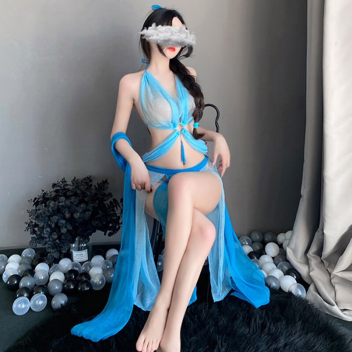 FEE ET MOI - Sexy Classical Style Sheer Tassel (Blue) FEE ET MOI - Sexy Classical Style Sheer Tassel (Blue)