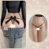 FEE ET MOI - Romantic Bow Beaded Open-Crotch Panties (Black)