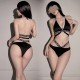 FEE ET MOI - Letter Strap Wrap-Waist Bikini (Black) FEE ET MOI - Letter Strap Wrap-Waist Bikini (Black)