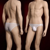 Feeetmoi - Men's Adjustable Sheer Underwear (White) Feeetmoi - Men's Adjustable Sheer Underwear (White)