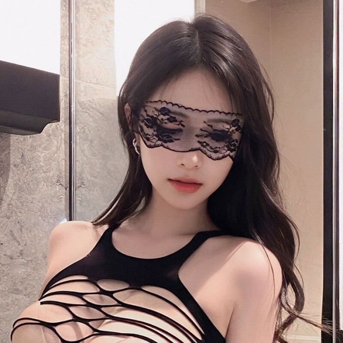 FEE ET MOI - French Elegant Sheer Lace Eye Mask (Black) FEE ET MOI - French Elegant Sheer Lace Eye Mask (Black)