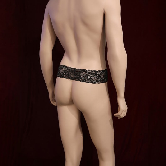 Feeetmoi - Men's Beaded Hollow Exposed Penis Underwear (Black) Feeetmoi - Men's Beaded Hollow Exposed Penis Underwear (Black)