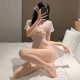 FEE ET MOI - Sexy Lace Splicing See-Through Cheongsam (Gray) FEE ET MOI - Sexy Lace Splicing See-Through Cheongsam (Gray)