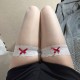 FEE ET MOI - Lace Butterfly Silky Gloss Thigh Highs Stocking (White) FEE ET MOI - Lace Butterfly Silky Gloss Thigh Highs Stocking (White)
