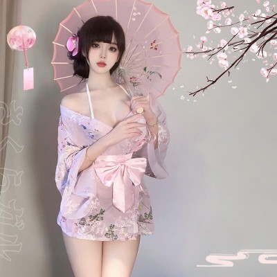 FEE ET MOI - Embroidered Floral Kimono (Pink)