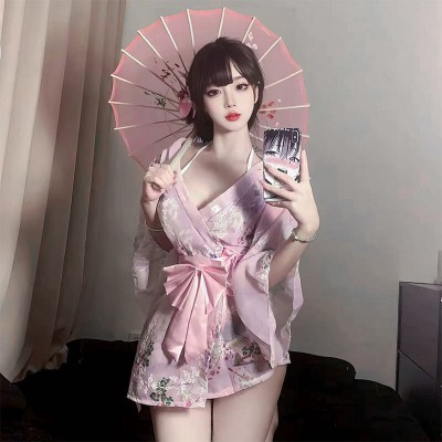 FEE ET MOI - Embroidered Floral Kimono (Pink) FEE ET MOI - Embroidered Floral Kimono (Pink)