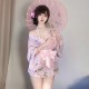 FEE ET MOI - Embroidered Floral Kimono (Pink) FEE ET MOI - Embroidered Floral Kimono (Pink)