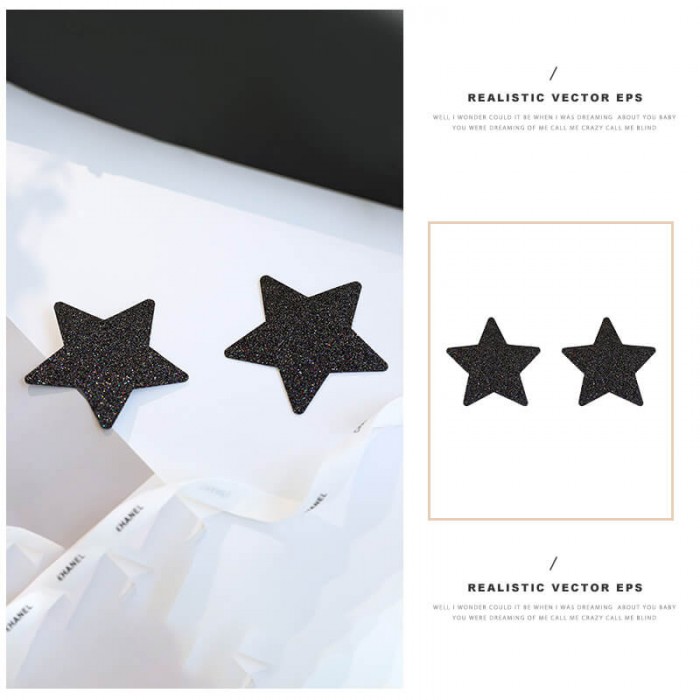 FEE ET MOI - Nipple Sticker Accessories (Black Star-shaped) FEE ET MOI - Nipple Sticker Accessories (Black Star-shaped)