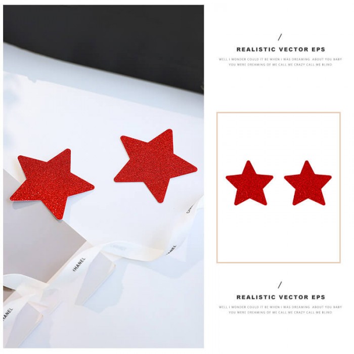 FEE ET MOI - Nipple Sticker Accessories (Red Star-shaped) FEE ET MOI - Nipple Sticker Accessories (Red Star-shaped)