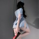 FEE ET MOI - Restrained Desire Lace-Up Waist Nurse Dress (Blue) FEE ET MOI - Restrained Desire Lace-Up Waist Nurse Dress (Blue)