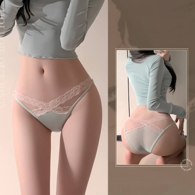 FEE ET MOI - Sexy Lace Sheer Panties (Pink - Green)
