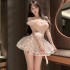 FEE ET MOI - Love Confession Sheer Strapless Dress (White)