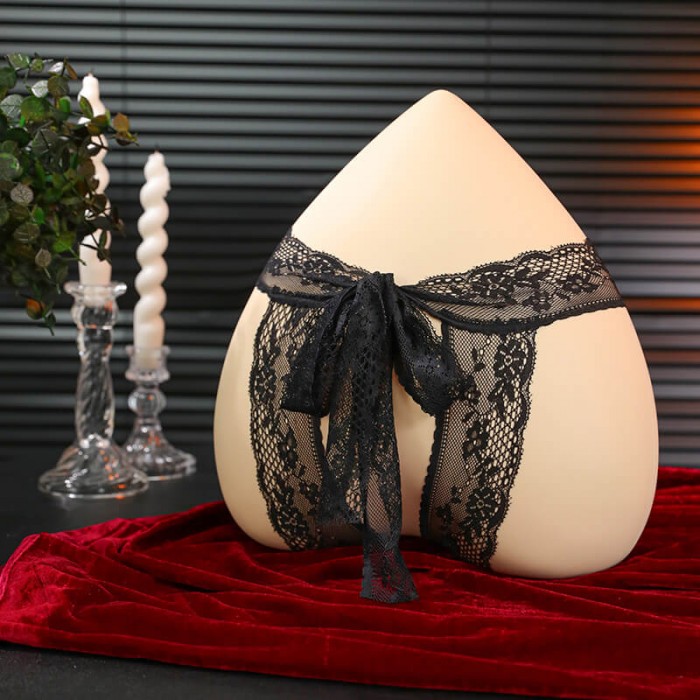 FEE ET MOI - Lace Open-Crotch Strappy Back Panties (Black) FEE ET MOI - Lace Open-Crotch Strappy Back Panties (Black)