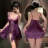 FEE ET MOI - Tie-Front Button-Down Nightdress (Purple)