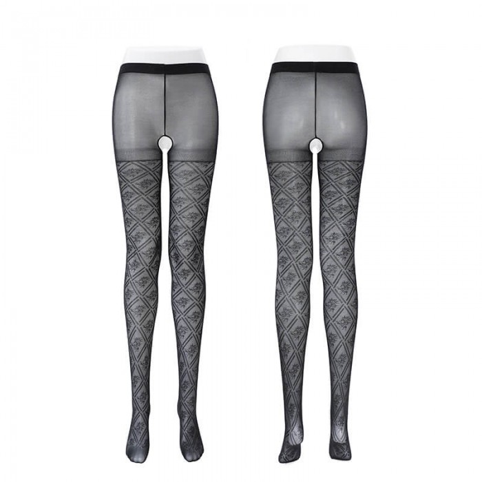FEE ET MOI - Floral Vine Stockings (Black) FEE ET MOI - Floral Vine Stockings (Black)
