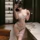 FEE ET MOI - Steel Ring Half-Cup Bikini Set With Nipple Clamps (White) FEE ET MOI - Steel Ring Half-Cup Bikini Set With Nipple Clamps (White)