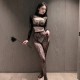 FEE ET MOI - Floral Vine Sheer Mesh Bodystocking (Black) FEE ET MOI - Floral Vine Sheer Mesh Bodystocking (Black)