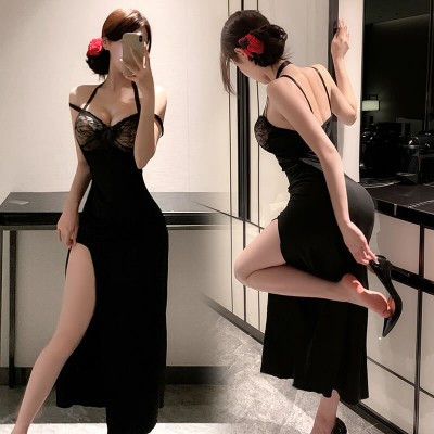 FEE ET MOI - Goddess Halter Neck Long Dress (Black)