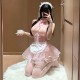 FEE ET MOI - Sheer Cleavage Intern Maid Outfit (Pink - White) FEE ET MOI - Sheer Cleavage Intern Maid Outfit (Pink - White)