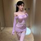 FEE ET MOI - Sleeved Strapless Sheer Mesh Bodycon Dress (Light Purple) FEE ET MOI - Sleeved Strapless Sheer Mesh Bodycon Dress (Light Purple)
