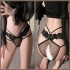 FEE ET MOI - Seductive Lace Open-Crotch Panties (Black)