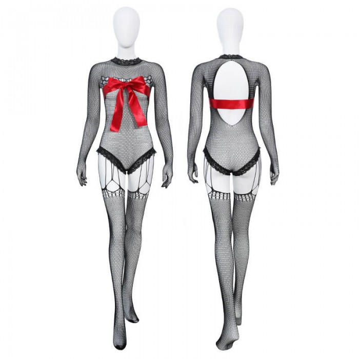 FEE ET MOI - Surprise Gift Sheer Bodystocking (Black - Red) FEE ET MOI - Surprise Gift Sheer Bodystocking (Black - Red)