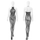 FEE ET MOI - Sheer Snake-Pattern Jacquard Bodystocking (Black)