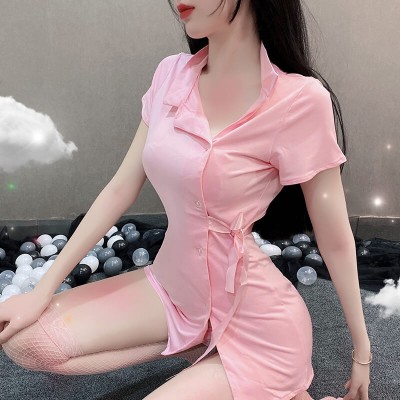 FEE ET MOI - Sexy Short-Sleeve Nurse Costume (Pink) FEE ET MOI - Sexy Short-Sleeve Nurse Costume (Pink)